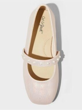 Cat & Jack Girls' Pearl-Trim Mary Jane in Light Pink